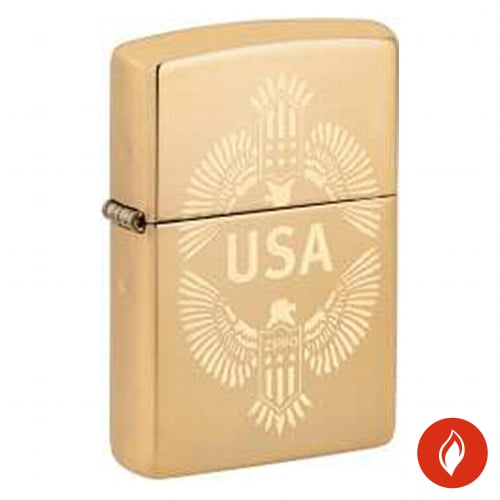 Zippo Messing Poliert USA Feuerzeug