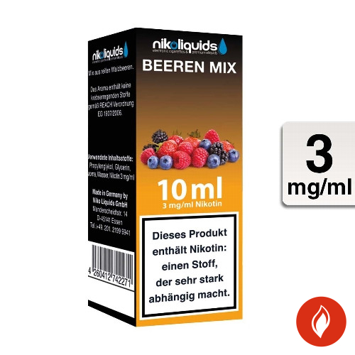 E-Liquid Nikoliquids Beeren Mix 3 mg 50 Pg/50 Vg