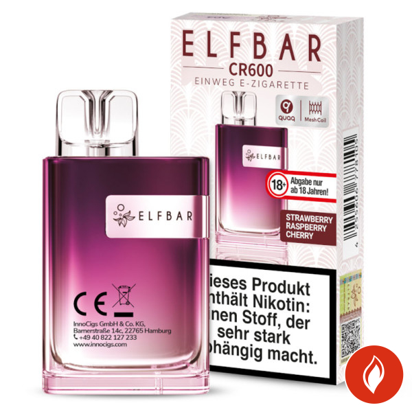 Elfbar CR600 Strawberry Raspberry Cherry 20mg Einweg E-Zigarette