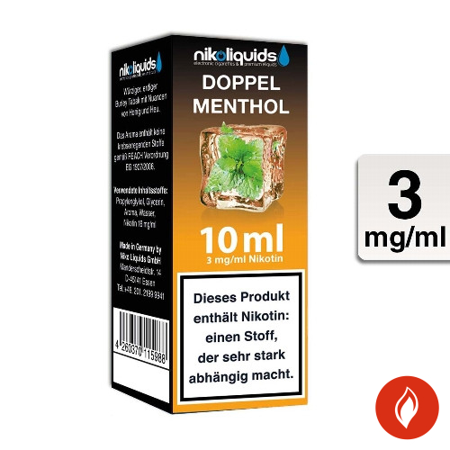 E-Liquid Nikoliquids Doppel Menthol 3 mg 70 Pg/30 Vg