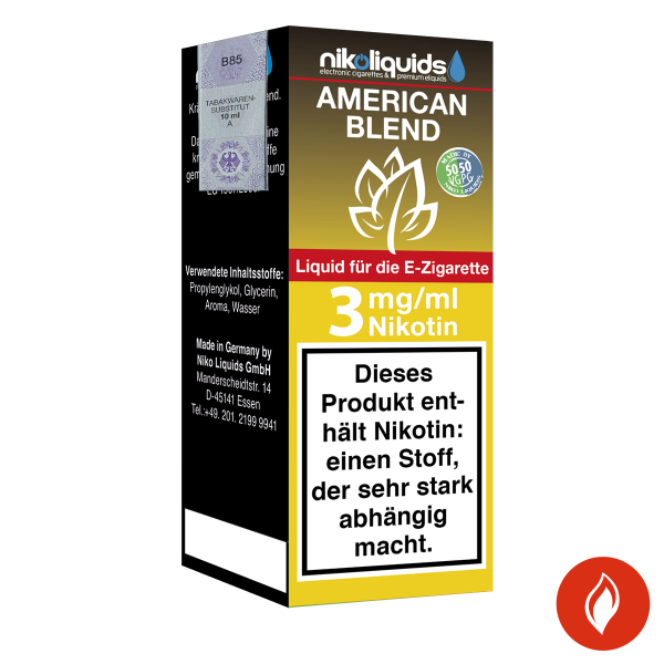 E-Liquid Nikoliquids American Blend 3 mg 50 Pg/50 Vg
