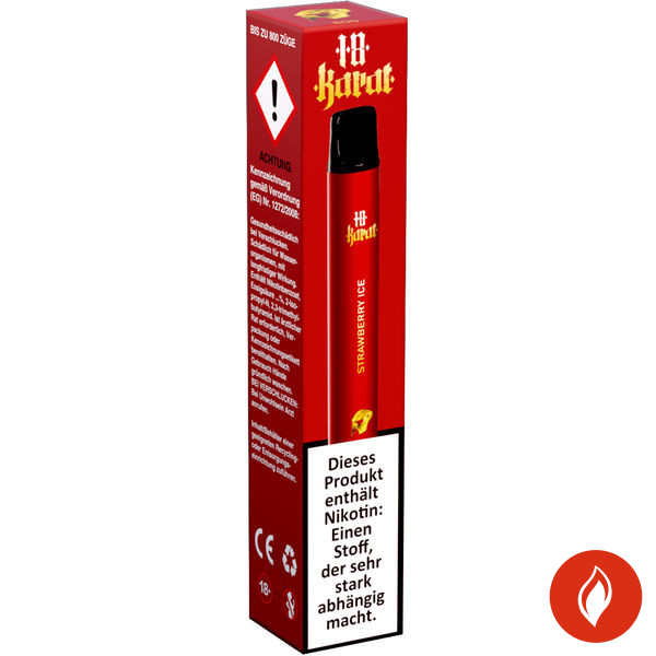 Vqube 18Karat Einweg E-Zigarette Strawberry Ice 16 mg