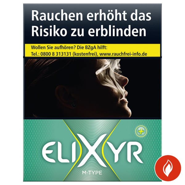 Elixyr Green BP + Zigaretten Schachtel