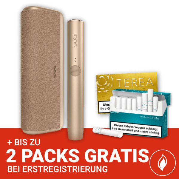 IQOS Iluma Prime Golden Khaki + gratis TEREA Sticks bei Registrierung