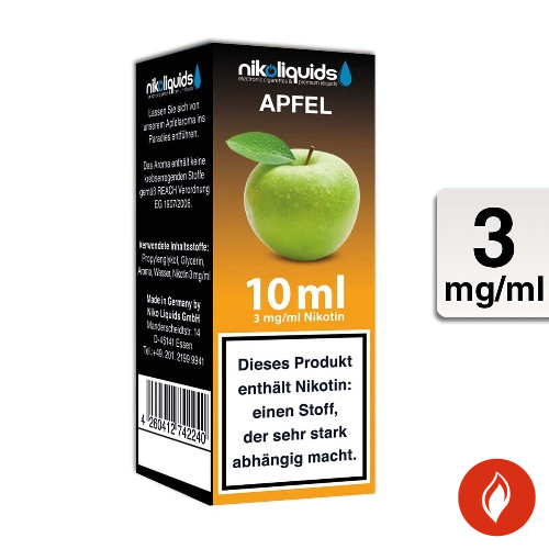 E-Liquid Nikoliquids Apfel 3 mg 70Pg/30Vg