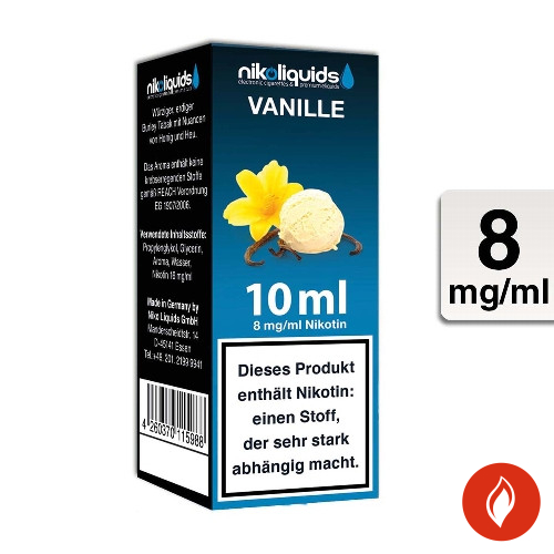 E-Liquid Nikoliquids Vanille 8 mg 70 Pg/30 Vg