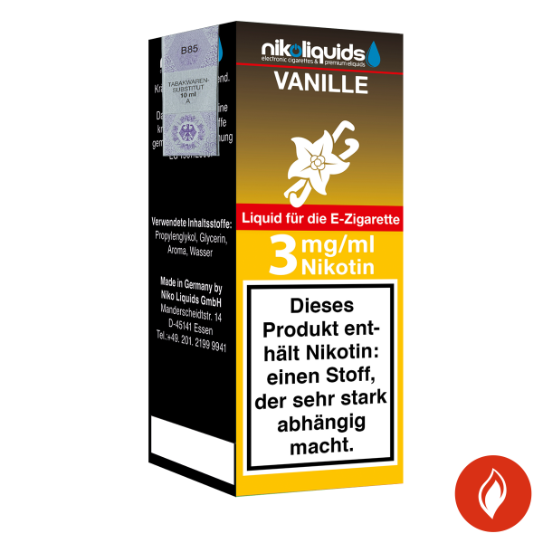 E-Liquid Nikoliquids Vanille 3 mg 70 Pg/30 Vg