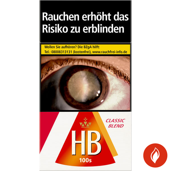 HB Classic Blend 100 Original Pack Zigaretten Schachtel