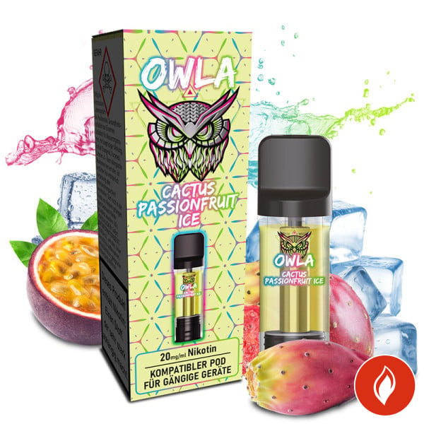 Owla Cactus Passionfruit Ice 20mg Prefilled Pod