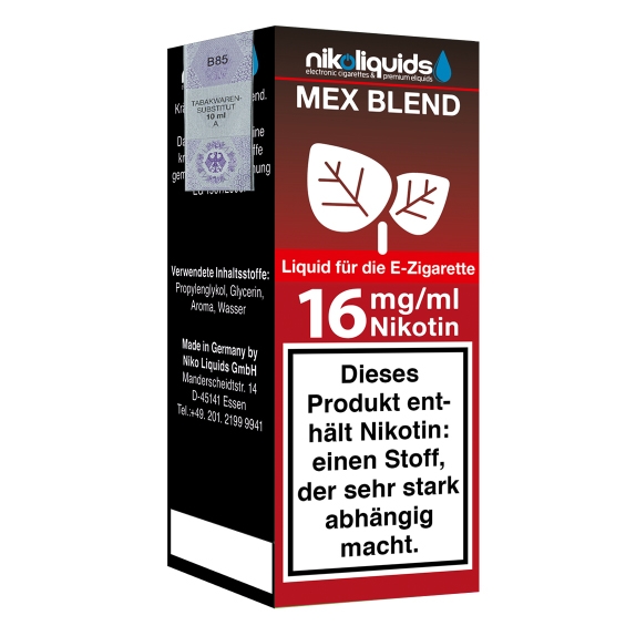 Nikoliquids Mex Blend 16mg Liquid Flasche