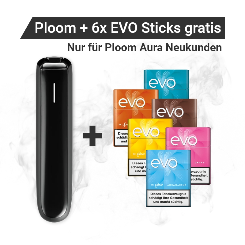 Ploom Aura Device Jet Black + gratis EVO Sticks