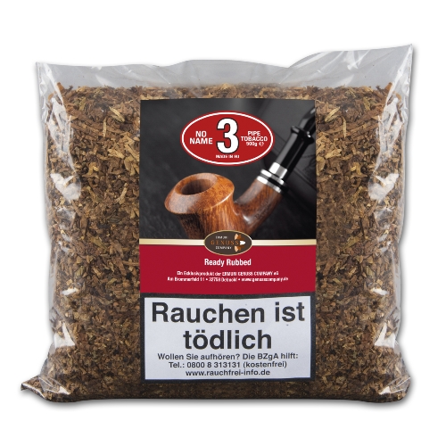No Name No 3 Ready Rubbed Pfeifentabak Beutel