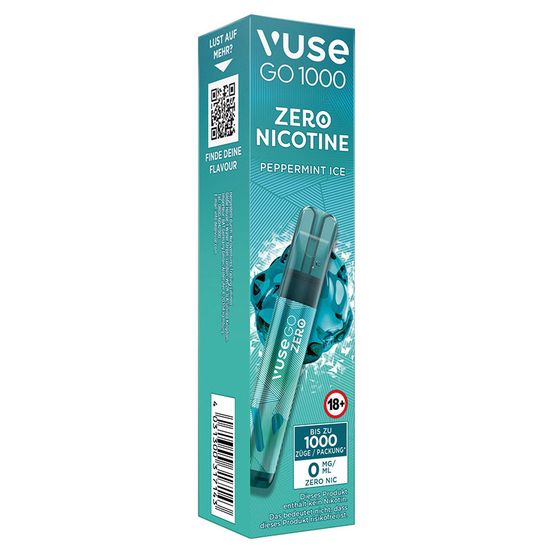 Vuse Go 1000 Peppermint Ice 0mg Einweg E-Zigarette