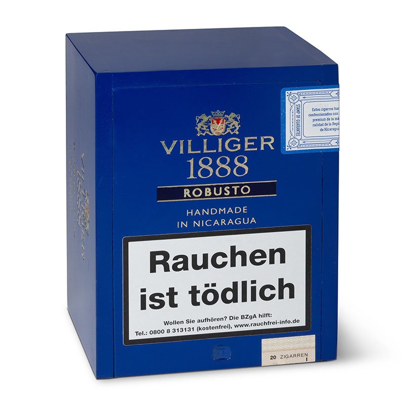 Villiger 1888 Nicaragua Robusto Zigarren 20er Kiste