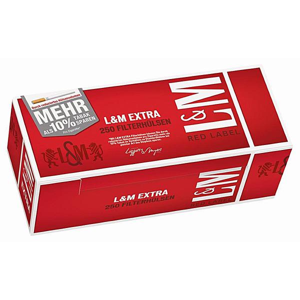 L&M Extra Red Filterhülsen Packung
