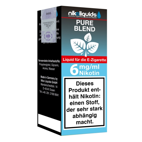 Nikoliquids Pure Blend 6mg Liquid Flasche