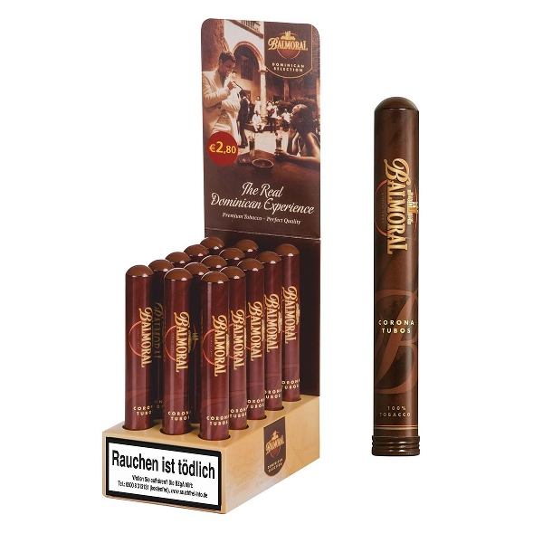 Balmoral Dominican Selection Corona Tubos Zigarren Steller offen