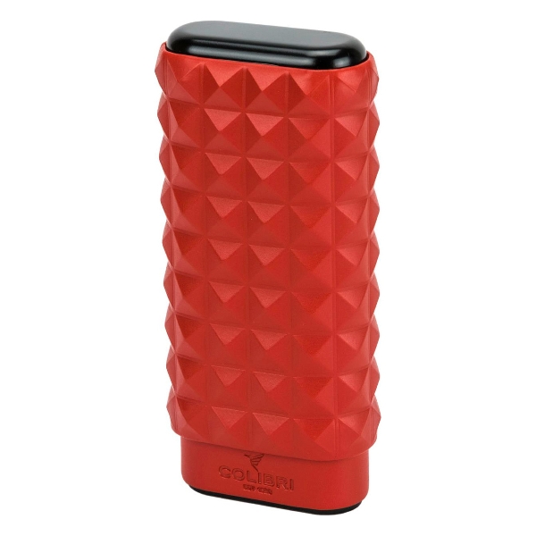 Colibri Quasar 3er Zigarrenetui Schwarz Rot