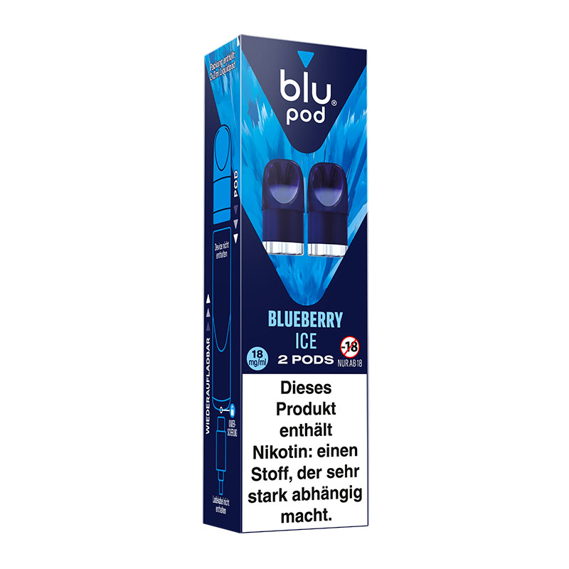 Blu Pod Blueberry Ice 18mg Prefilled Pods Packung