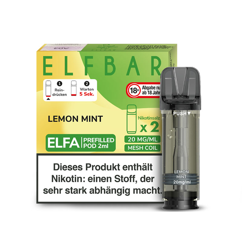 Elfbar Elfa Pods Lemon Mint - 20mg Nikotin