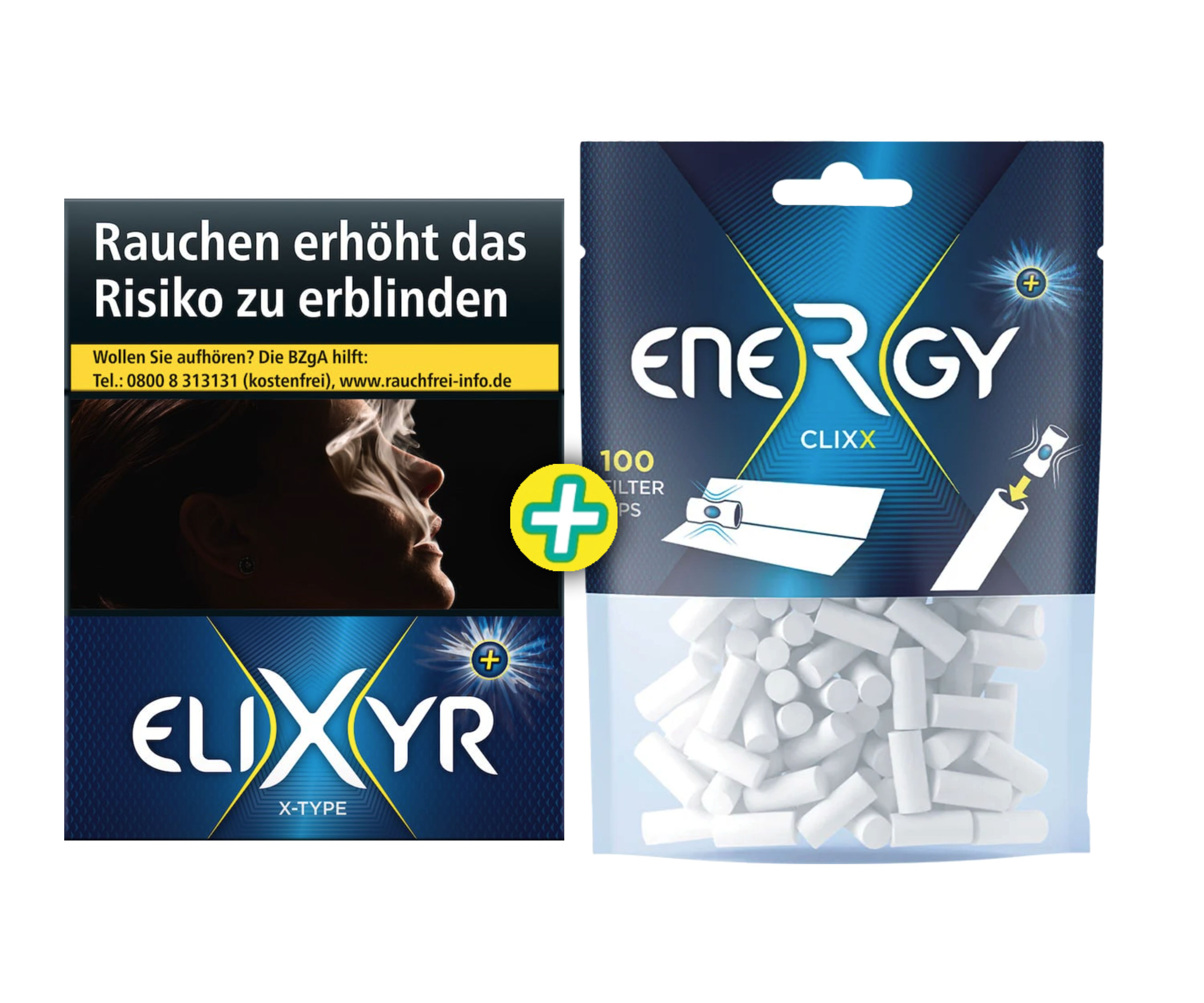 Elixyr+ X-Type Zigaretten + Energy+ CLIXX Filter Tips