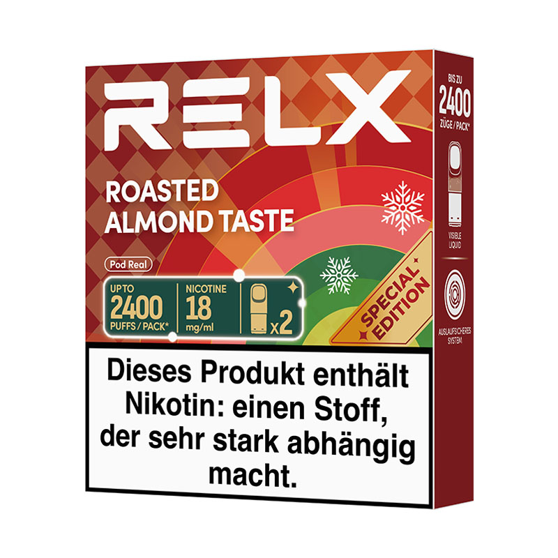 RELX Real Roasted Almond Taste 18mg Prefilled Pods