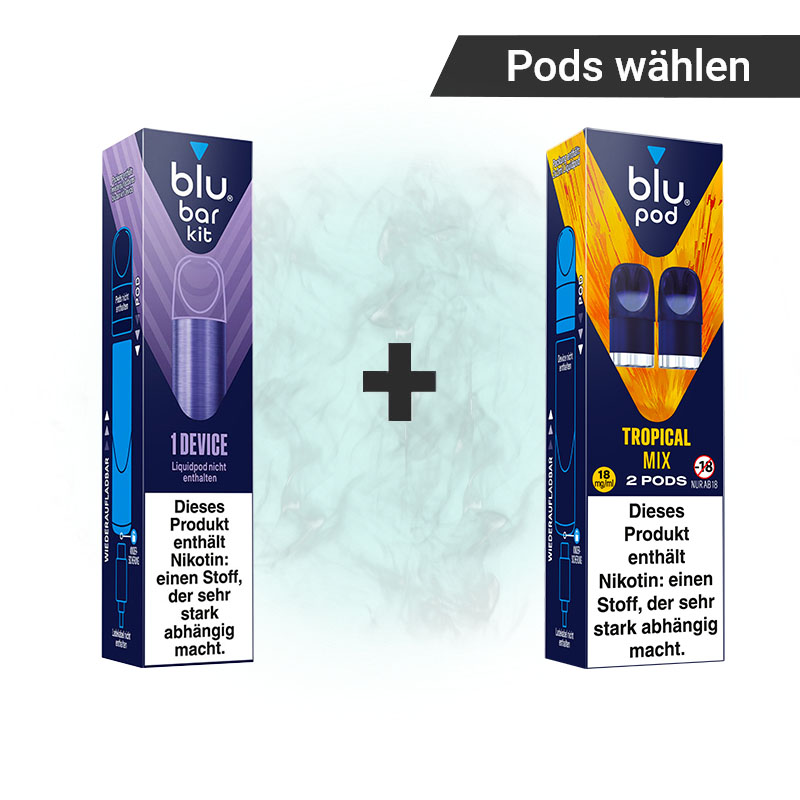 blu bar Kit Gratis-Device + Prefilled Pods Aktion Tropical Mix