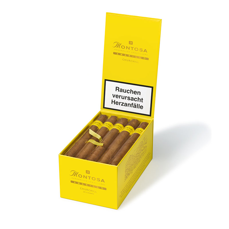 Montosa Amarillo Churchill Zigarren Kiste offen