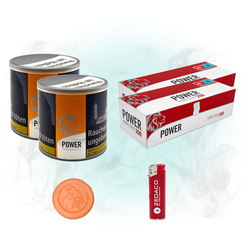 Power Volumentabak Dose Aktion Small King Size mit Befeuchter