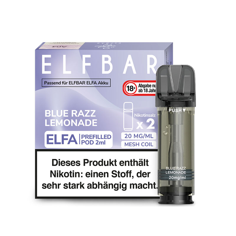Elfbar Elfa Pods Blue Razz Lemonade - 20mg Nikotin