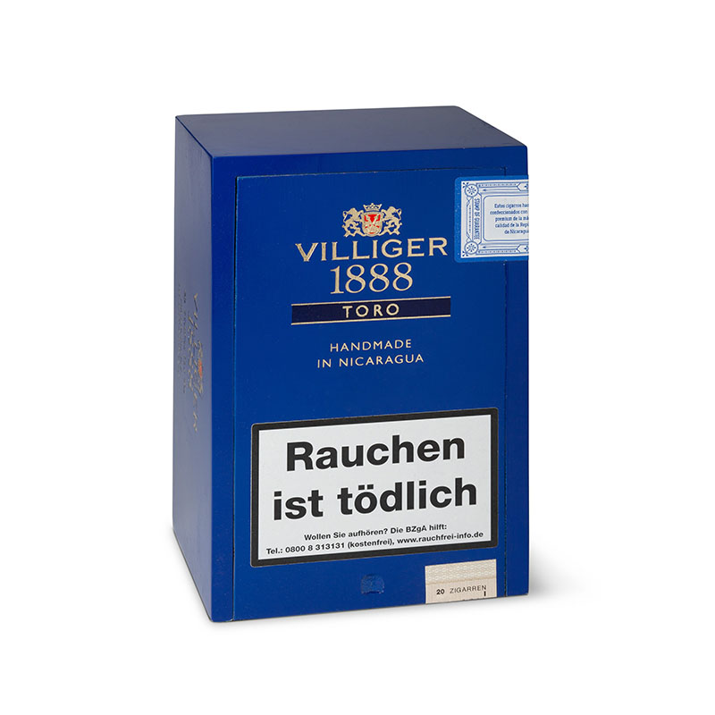 Villiger 1888 Nicaragua Toro Zigarren 20er Kiste