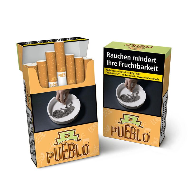 Pueblo Orange Original Pack Zigaretten Packung
