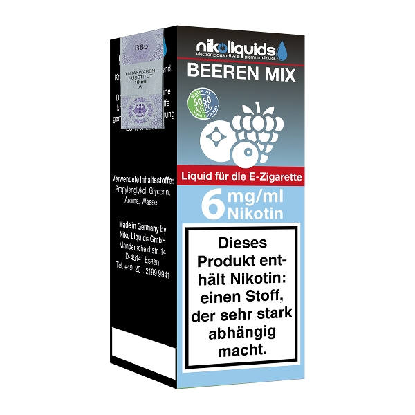 Nikoliquids Beeren Mix 6mg Liquid Flasche 50PG 50VG