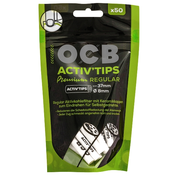OCB Activ Tips Premium Regular Filtertips Packung