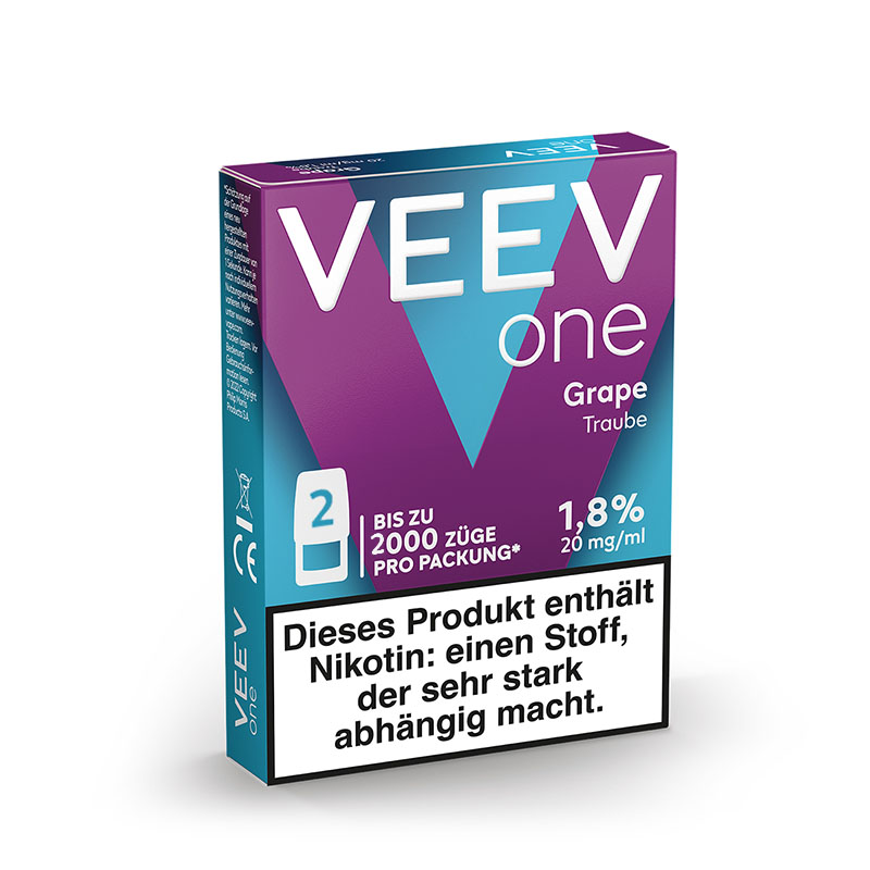 Veev One Grape 20mg Prefilled Pods Packung Side