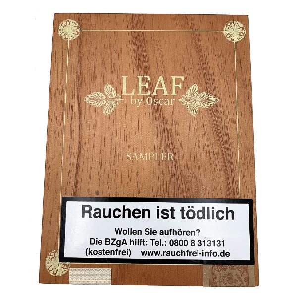 The Leaf by Oscar 4er Toro Sampler Zigarren Schachtel geschlossen