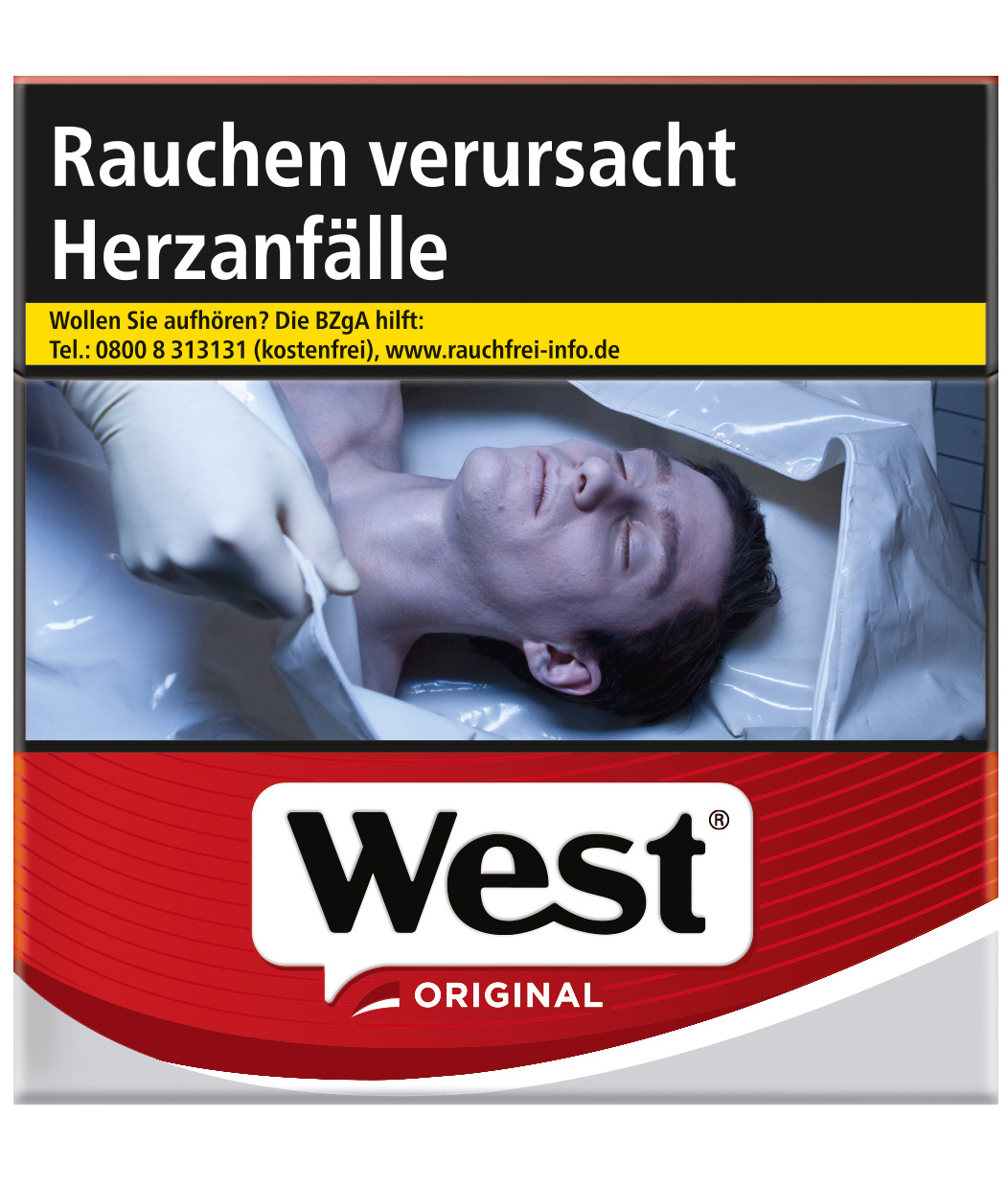 West Red Maxi Zigaretten Schachtel