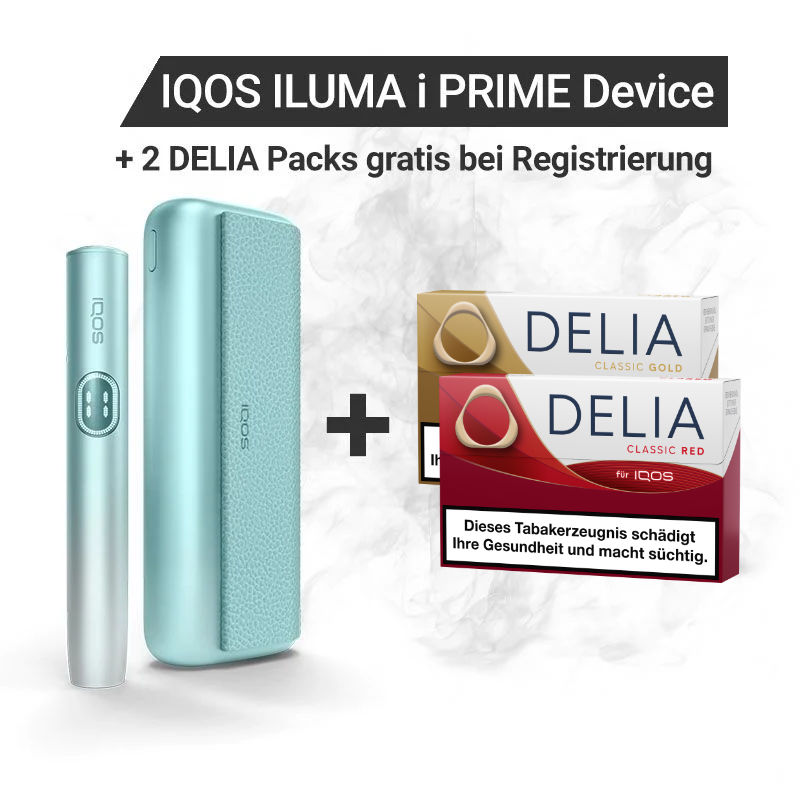 IQOS ILUMA i PRIME + Gratis DELIA Sticks bei Registrierung