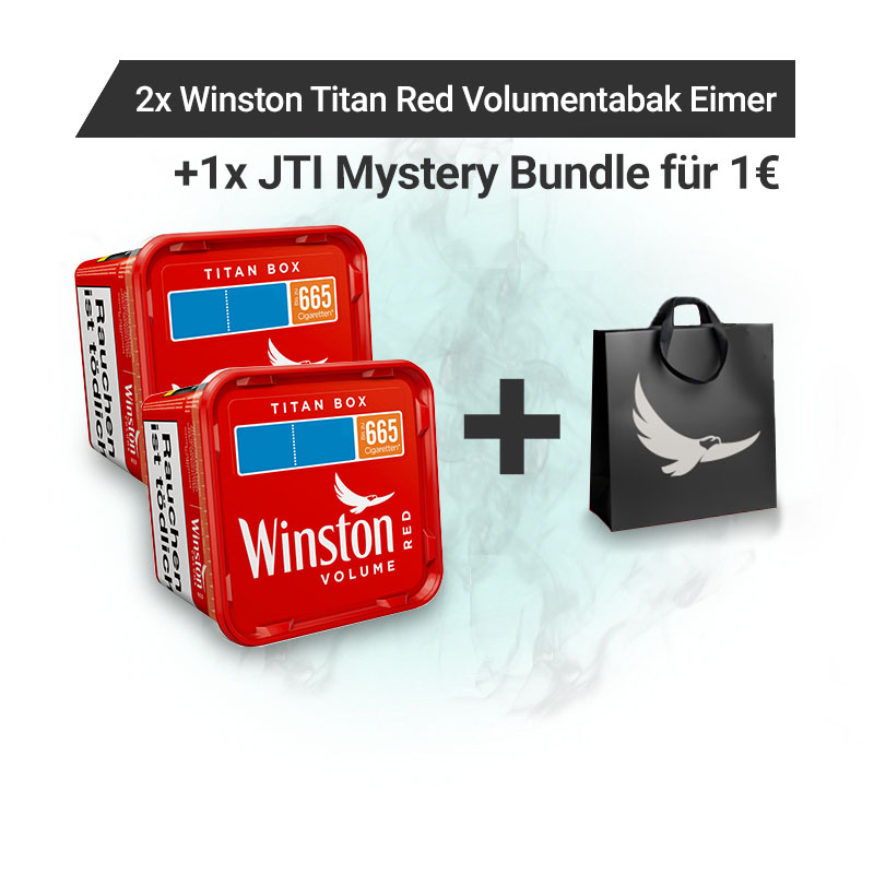 Winston Titan Red Volumentabak Eimer Mystery Bundle Aktion