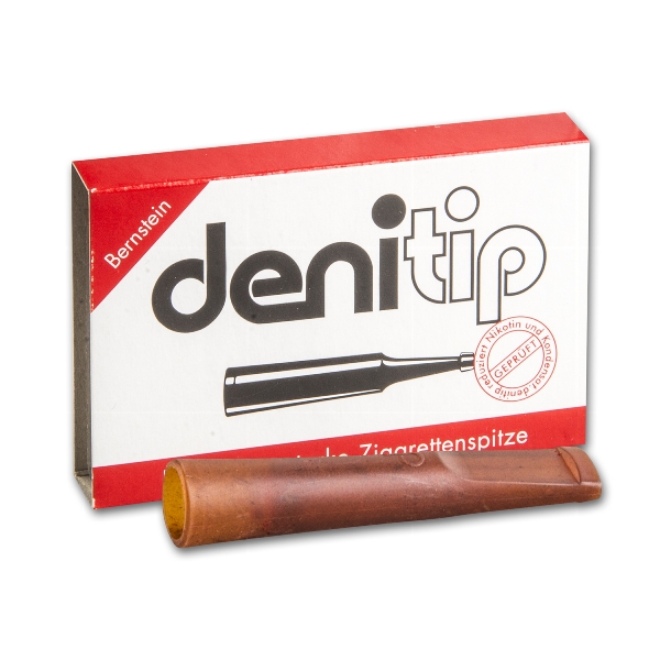 Denicotea Zigarettenspitze Denitip Bernstein mit Verpackung