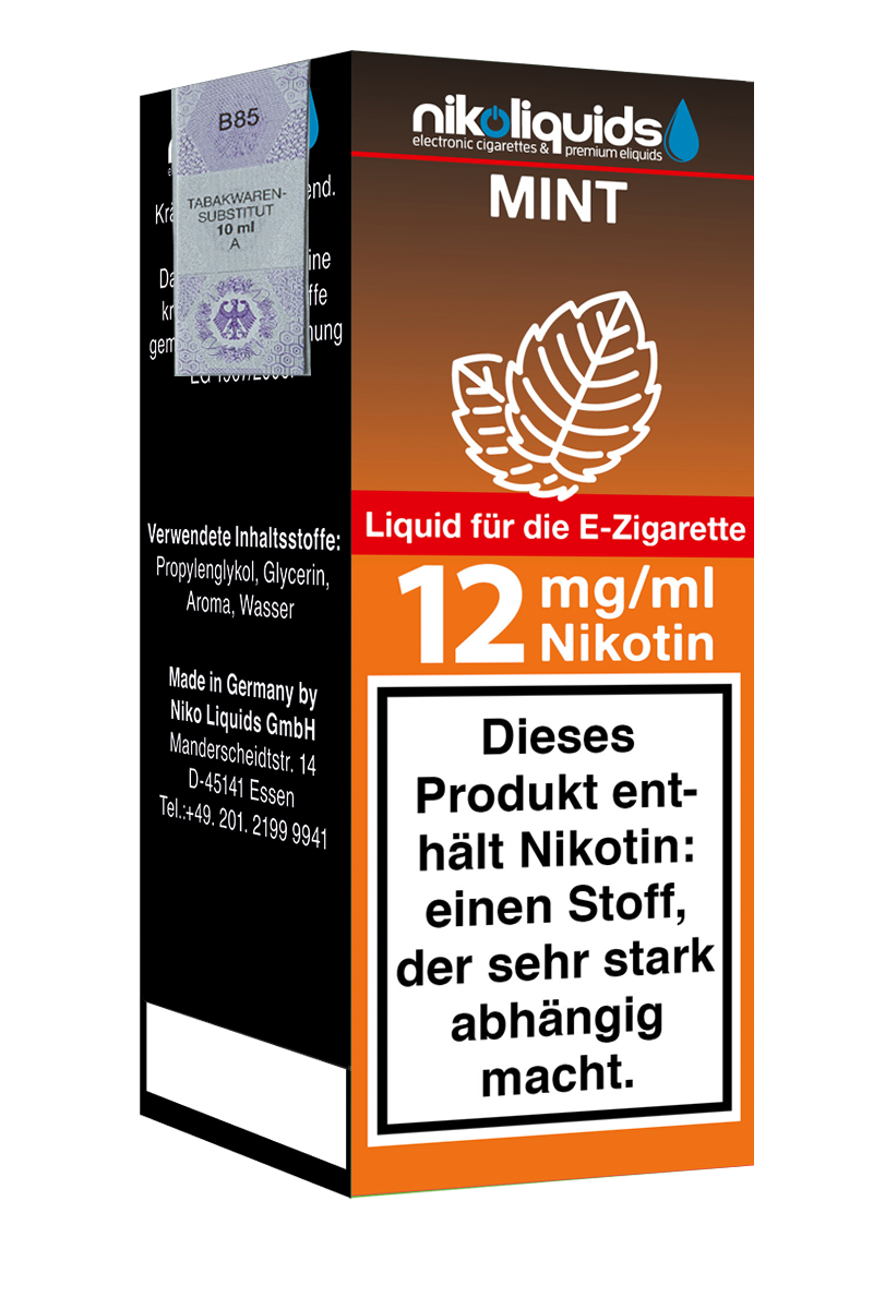 E-Liquid NIKOLIQUIDS Mint 12 mg