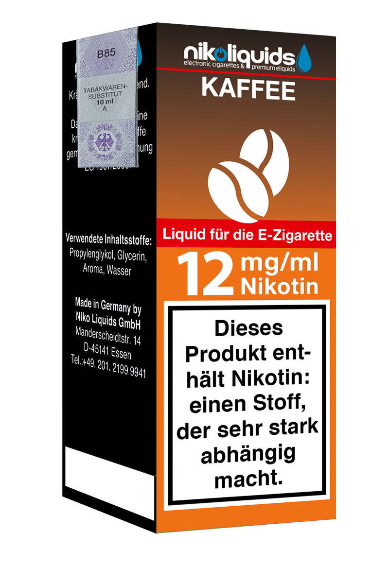 E-Liquid Nikoliquids Kaffee 12 mg 70 Pg 30 Vg