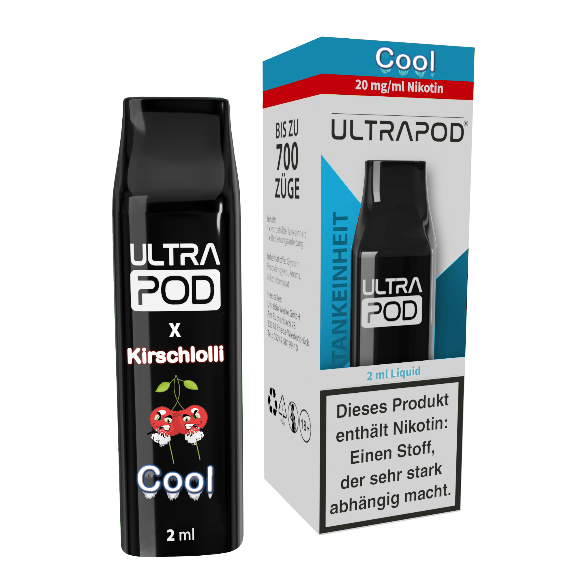 Ultrabio Ultrapod Kirschlolli Cool 20mg Liquidpod