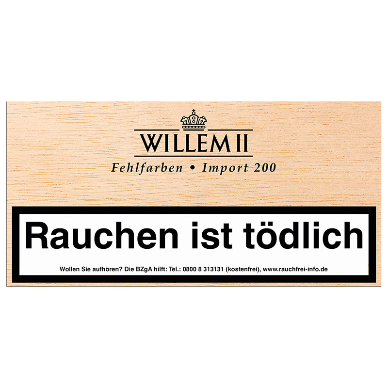 Willem II Import 200 Sumatra Zigarillos Kiste
