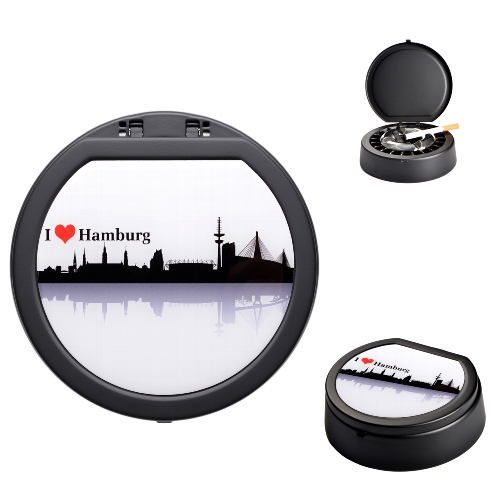 Metallascher ATOMIC I love Hamburg