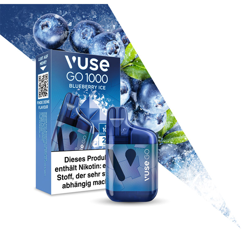 Vuse Go 1000 Box Blueberry Ice 20mg Einweg E-Zigarette