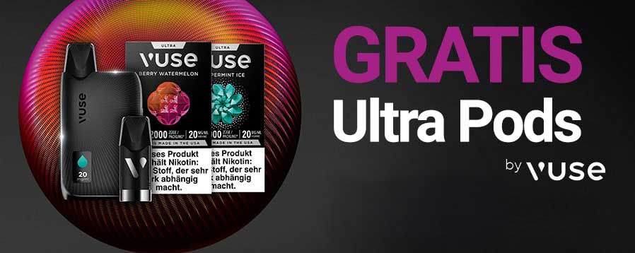VUSE Ultra registrieren und gratis Pods sichern