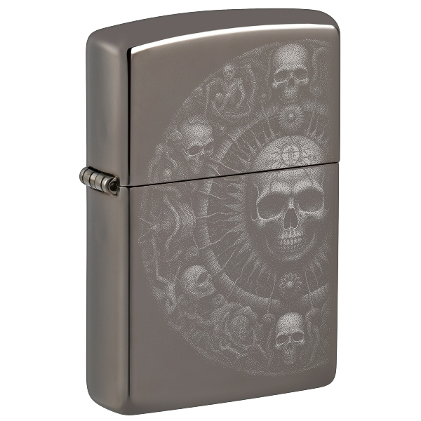 Zippo Black Ice Skull Mandala