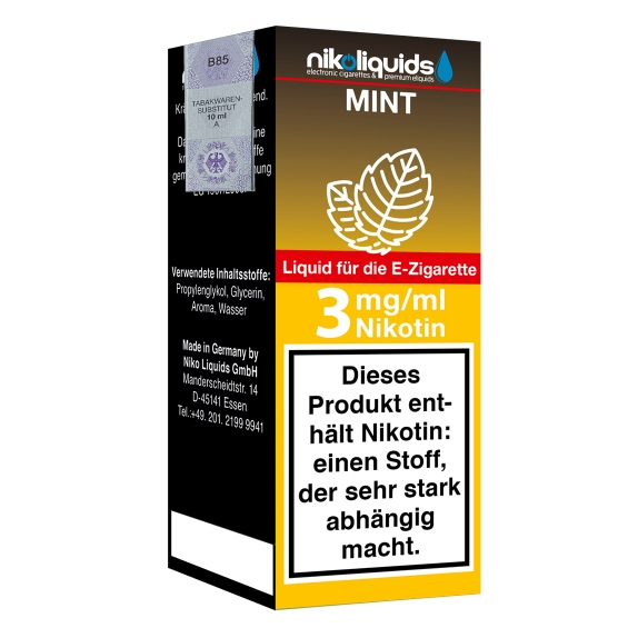 Nikoliquids Mint 3mg Liquid Flasche jetzt online bestellen! Nikoliquids Mint 3mg Liquid Flasche jetzt online bestellen!