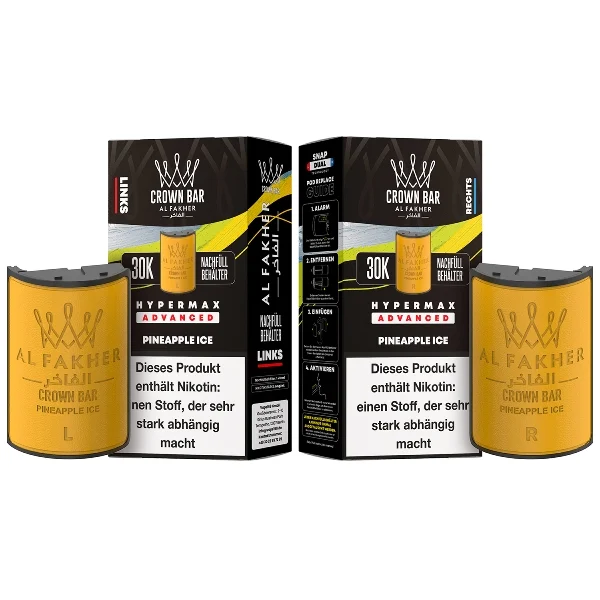 Al Fakher Hypermax Pineapple Ice 6mg Prefilled Pods